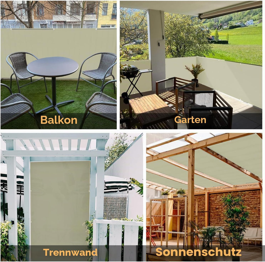 Sekey Balkon Sichtschutz Balkonabdeckung Oxford 80 x 600cm Balkonsichtschutz Balkonverkleidung Blick