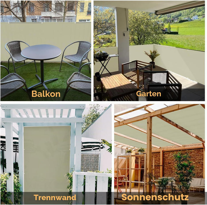 Sekey Balkon Sichtschutz Balkonabdeckung Oxford 80 x 600cm Balkonsichtschutz Balkonverkleidung Blick