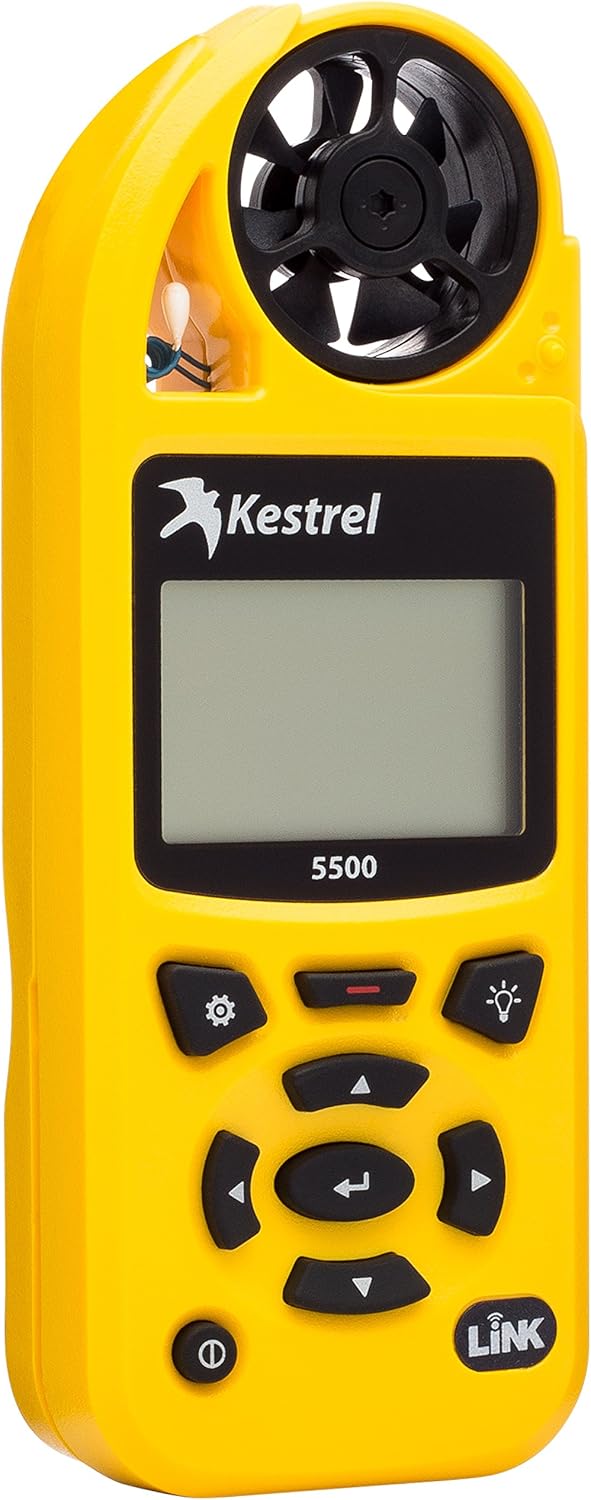 Kestrel 5500 Wetter Meter mit Link und Wetterfahne Halterung Einheitsgrösse Einheitsgrösse gelb, Ein