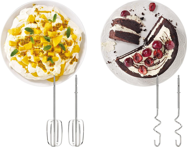 Kenwood HMP50.000BK QuickMix+ Handmixer mit Edelstahl-Rührstäben und Knethaken, ergonomischer SureGr