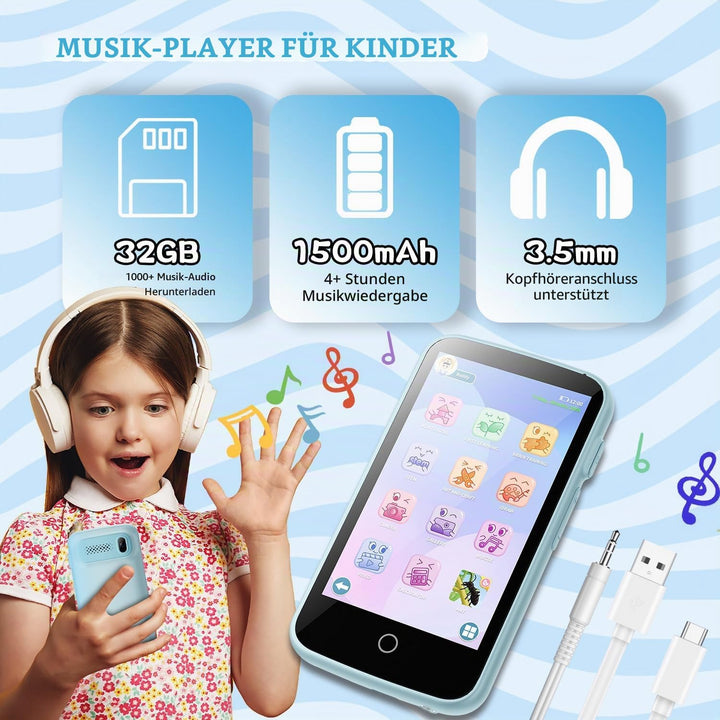 Kinderkamera, 3.97" Touchscreen Kinder Handy Smartphone Spielzeug, pädagogische Lerngeschenke für 4-