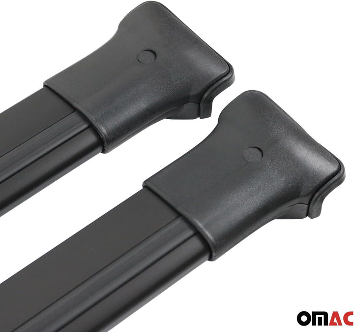 OMAC Dachträger Grundträger Gepäckträger kompatibel mit Nissan Qashqai J10 2006-2014 Alu Schwarz Qas