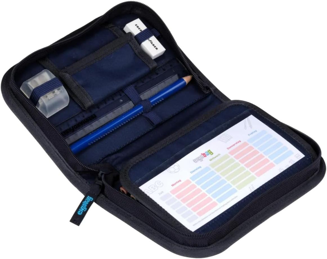 ergobag Federmäppchen Set 22-teilig, Lyra Buntstifte, Stundenplan-Fach, Kleingeld Fach, Lineal Verfo