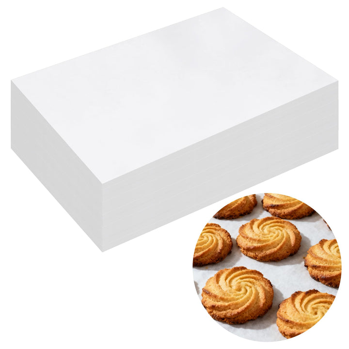 500 Stück 25 x 35cm Weiss Wachspapier, Butterbrotpapier Blatt, Gross Butterpapier Käsepapier für Bur