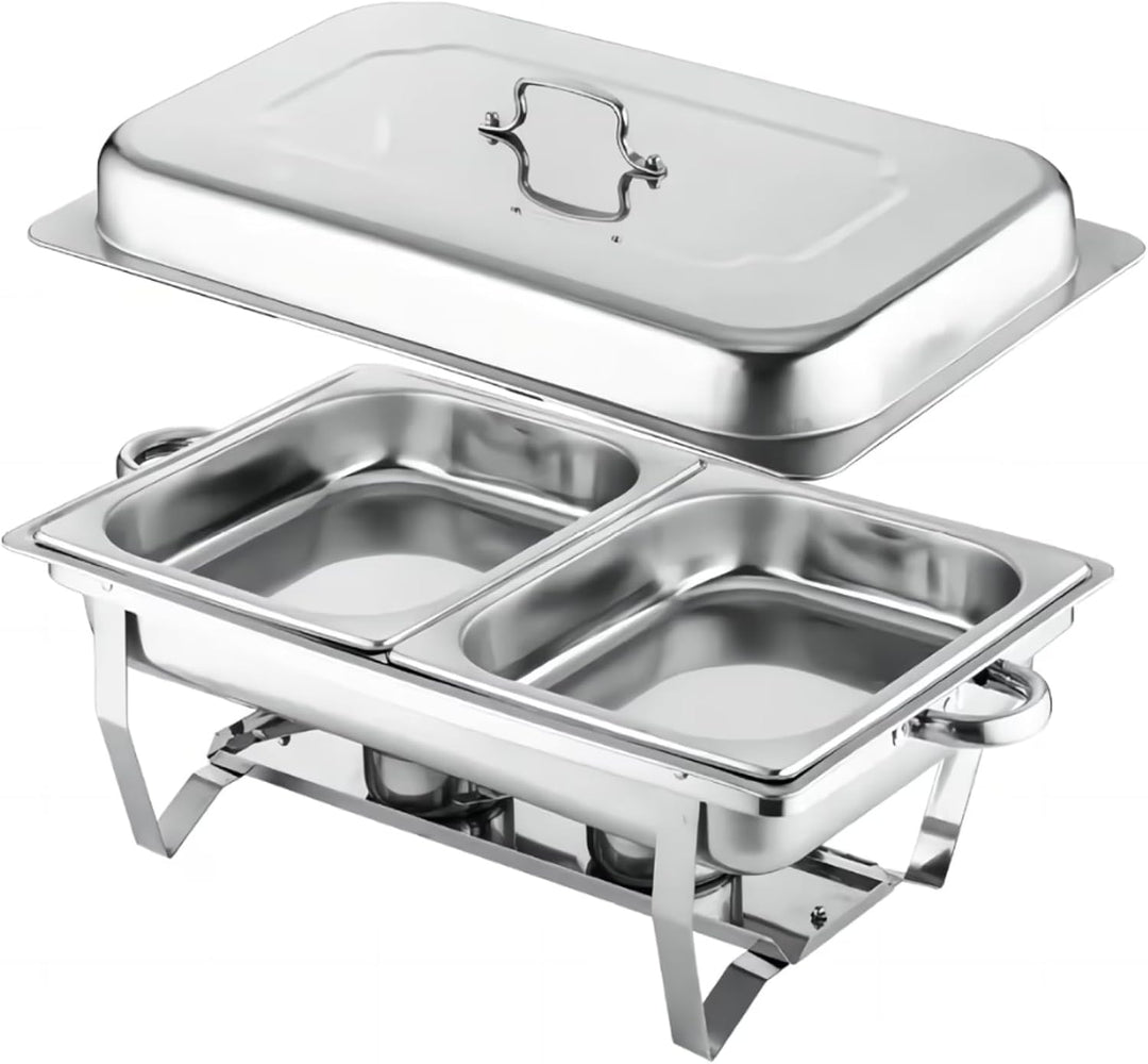 BuffetPro Chafing Dish, Warmhaltebehälter aus Edelstahl, 2 × 4,5 L