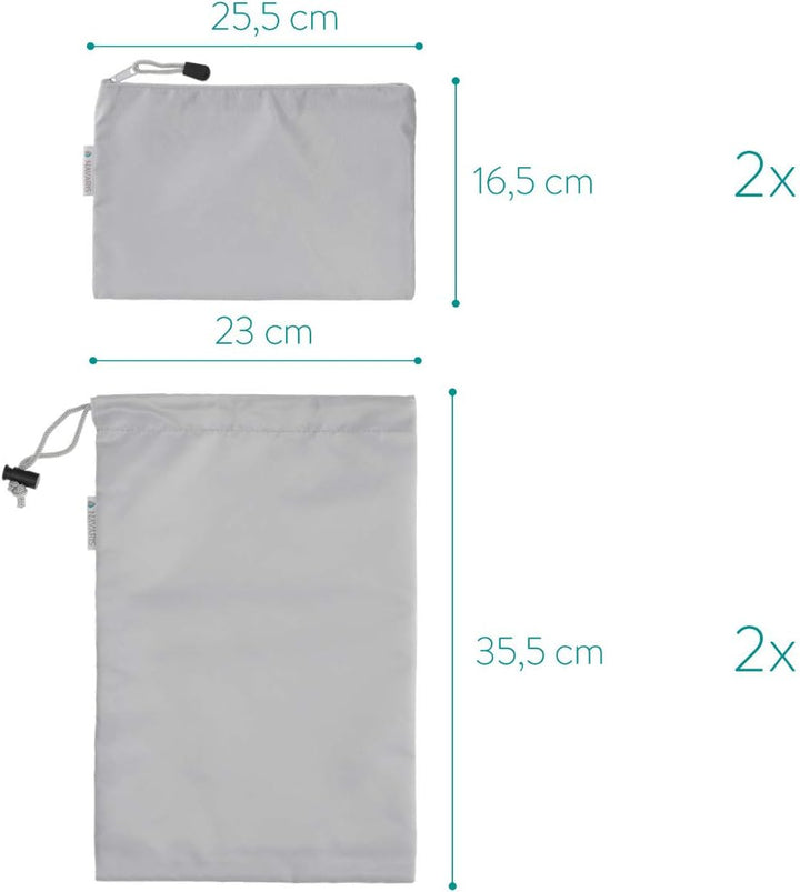 Navaris Koffer Packbeutel Set 7-teilig - 7X Schuhbeutel Wäschebeutel Reise Packtaschen - Rucksack Or