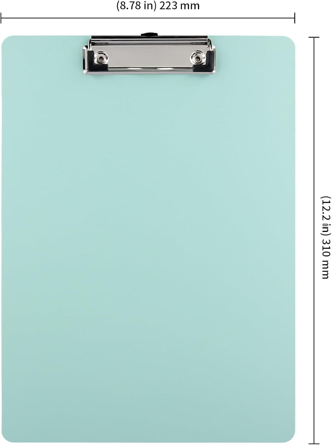 KEILEOHO 12er Pack Klemmbrett A4, 31 x 22,3cm Klemmbretter Schreibmappe A4 mit MetallClip und Verste