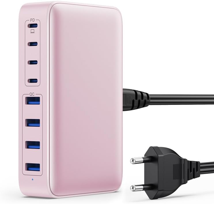 200W USB C Ladegerät, GaN III 8-Port USB Schnellladegerät PPS PD 65W Laptop Ladegerät Adapter USB C