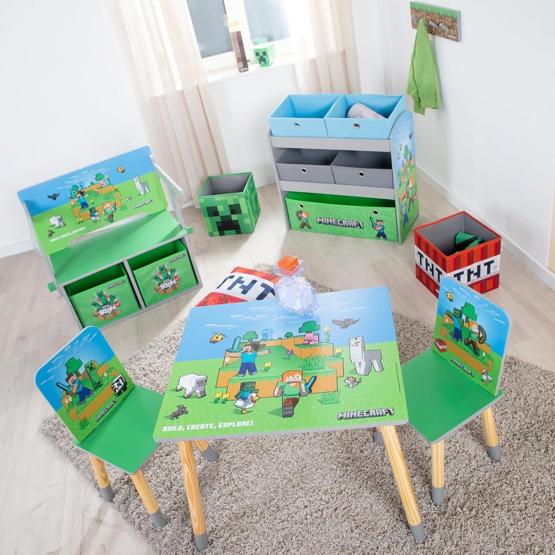 phoenix group MINECRAFT - Sitzgruppen-Set, Tisch mit zwei Stühlen