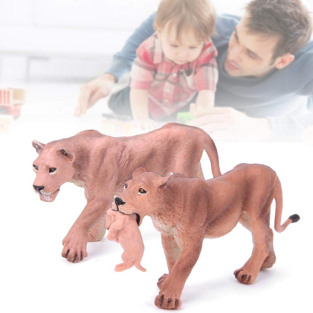 2 Pcs Löwinnen Modell Kunststoff Collection Dekoration Tier Modell Spielzeug frühes Pädagogisches Sp