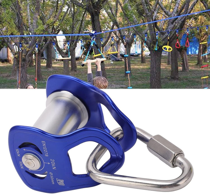 Slackline-Umlenkrolle aus Aluminiumlegierung für und Erwachsene, Outdoor-Sport-Umlenkrolle Zipline,