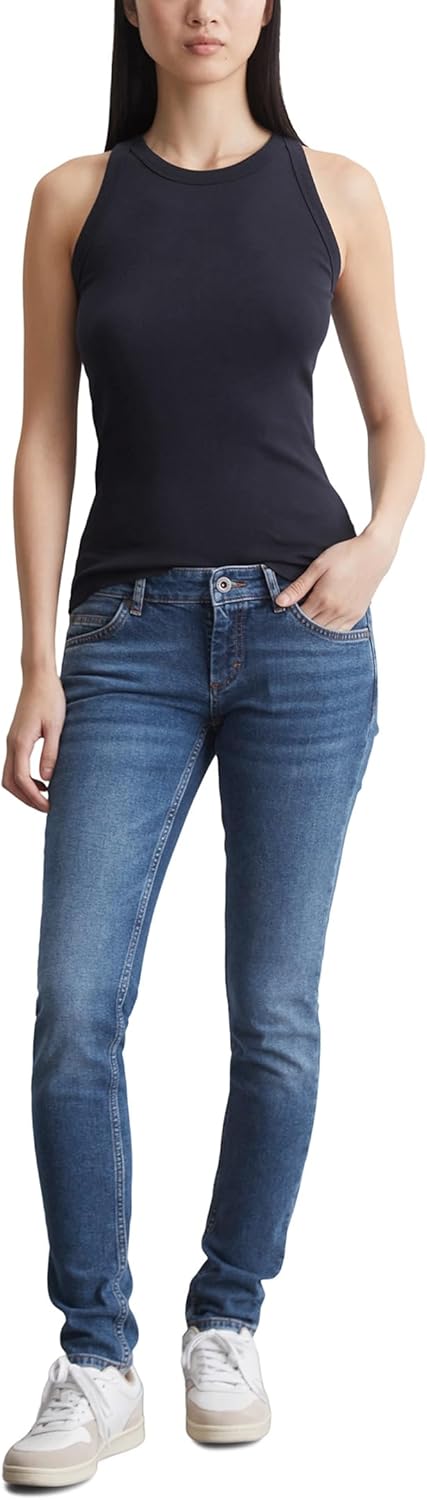 Marc OߴPolo Damen Tanktop aus Bio-Baumwolle mit hohem Rundhalsausschnitt, XXS 811