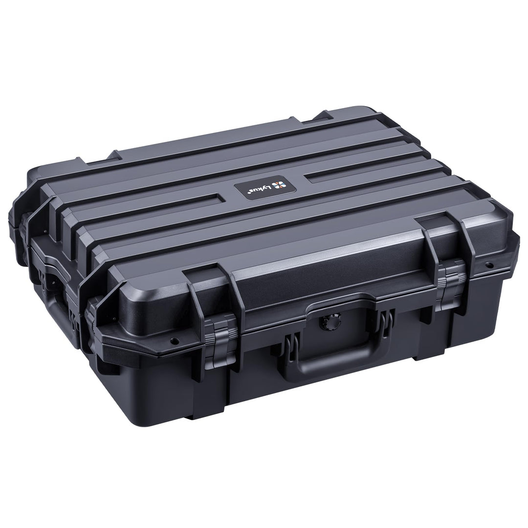 Lykus HC-6020 Wasserdicht Koffer mit anpassbar Rasterschaumstoff, Innengrösse 59,3x42,3x19 cm, Geeig