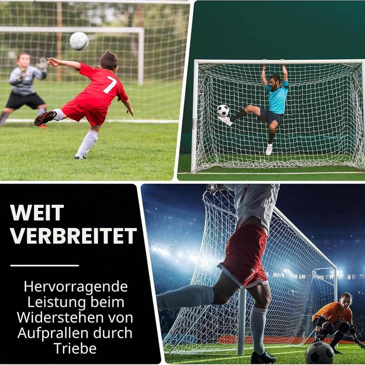 Fussballnetz 3,6x1,8 m Sport Ersatz Fussballtornetz Polypropylenfaser Wetterfeste Zubehör für Fussba