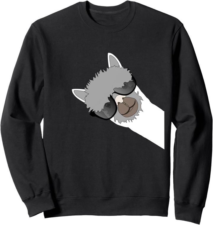 Lama Alpaka Sonnenbrille Outfit Geschenk Geburtstag Lustig Sweatshirt