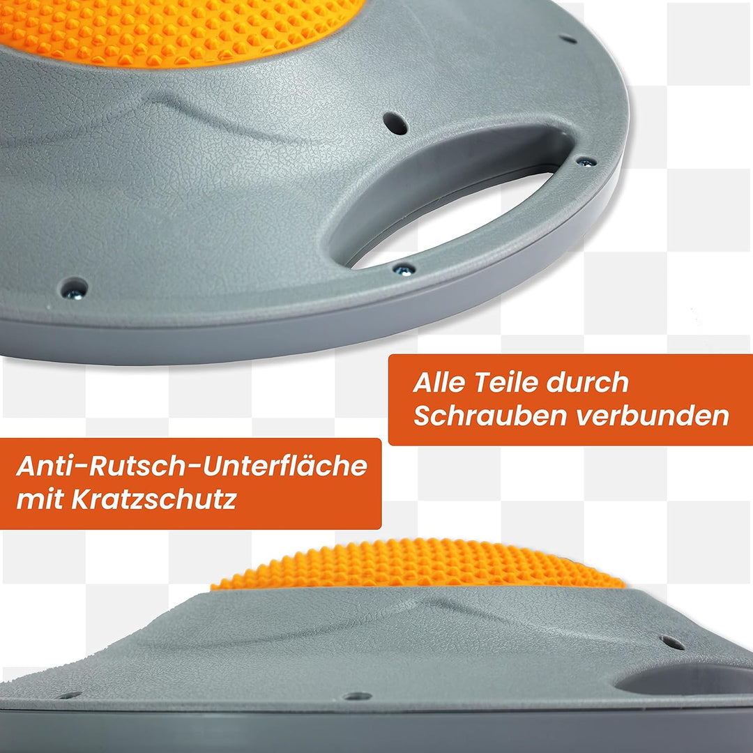 DH FitLife Balance Board, Wackelbrett, Balance Pad mit Griffen, extra gross Ø 42cm, max. 200 KG, Gle