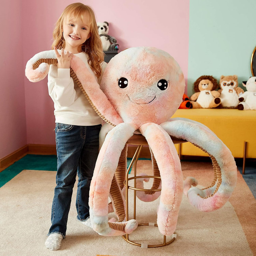 IKASA Gross Krake Octopus Stofftier Riesenkrake Plüschtiere für Kinder,75cm Gross Kuscheltier Plüsch