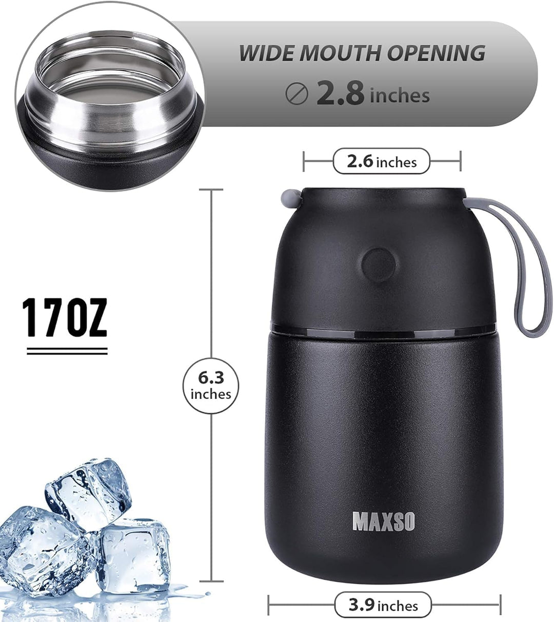 LOGEEYAR Thermobehälter für Essen 500ml Kinder Edelstahl Isolierbehälter Gefäss für warme Speissen,