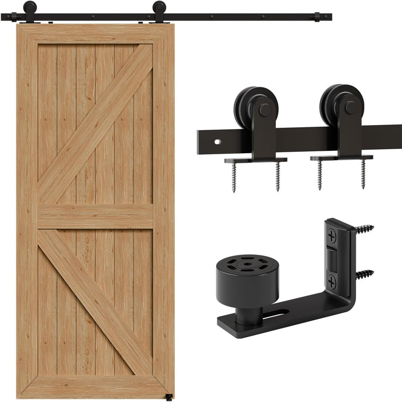 CCJH 1.8m/6ft Schiebetürbeschläge Schiebetüren Schiebetürsystem Komplettset Laufschiene Rollen Set S