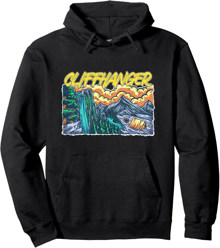Cliffhanger Wanderfischen Zelt Camping Nature Lover Pullover Hoodie