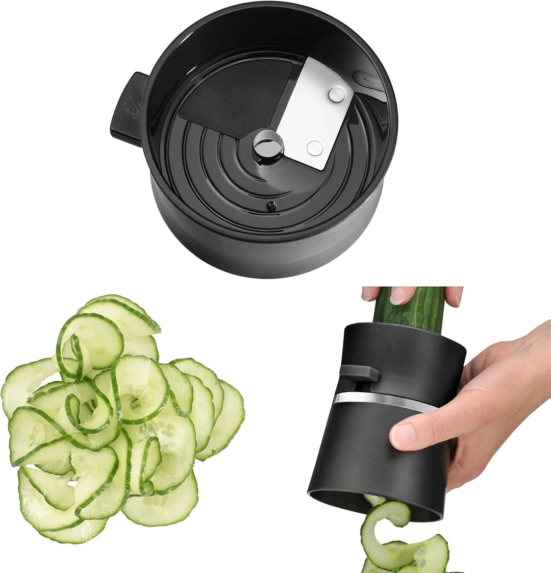WMF Gourmet Spiralschneider mit Restehalter 14 cm, manuell, Gemüsenudeln, Zoodles Spiralschneider, S