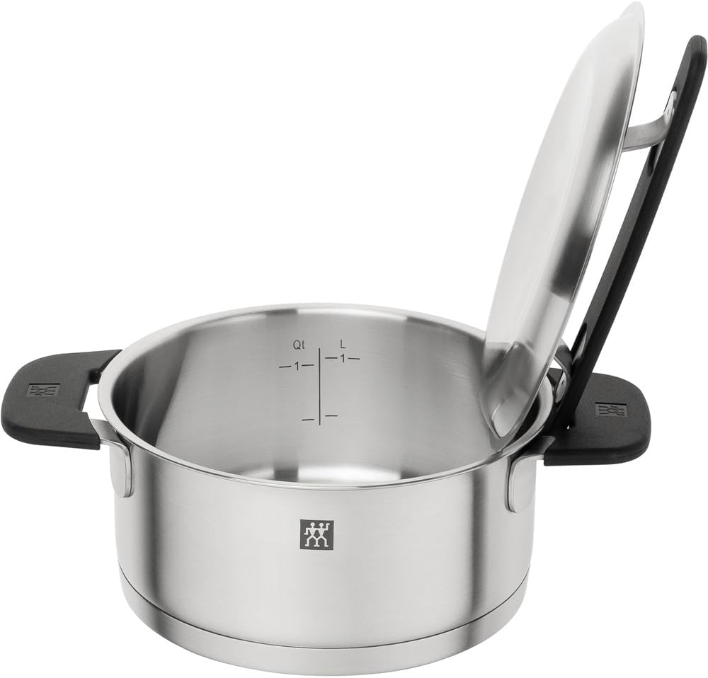 ZWILLING More Kochtopfset, 5-tlg, Deckelhalter, Induktion, Schwarz