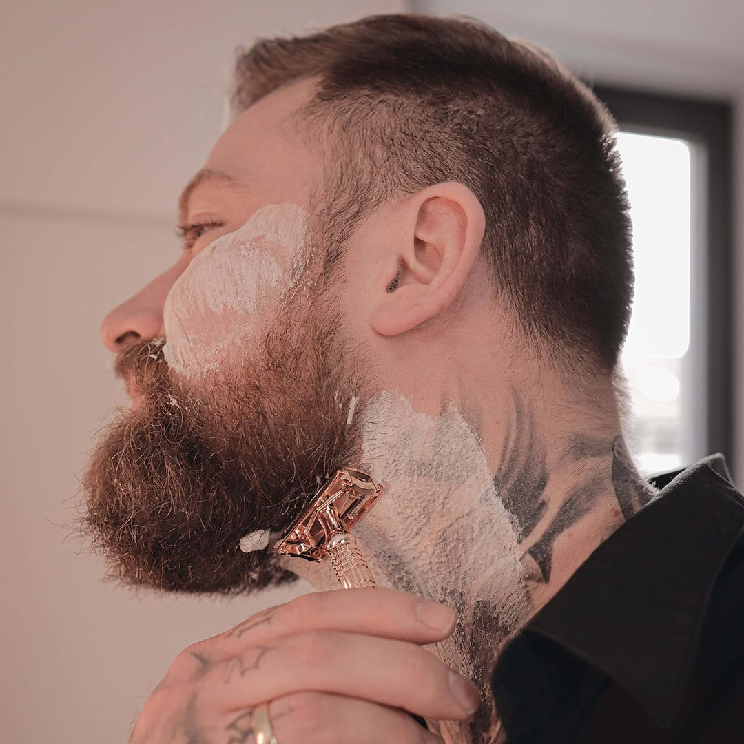 Störtebekker® Premium Rasurpflege Set - inkl. Rasierhobel, Etui, Rasierpinsel, Rasierseife, Rasiersc