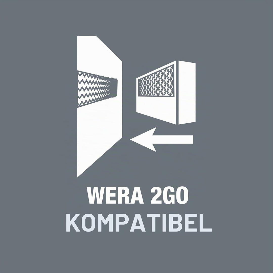 Wera 05051025001 Kraftform Kompakt 26 mit Tasche, Handhalter mit Bit-Magazin, 7-teilig, 7 Stück, far