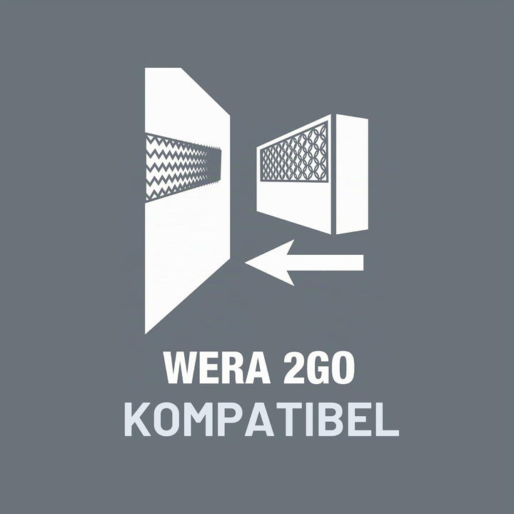 Wera 05004357001 2go 2 XL Werkzeug-Container &amp; 2go 3 Werkzeug-Box, 130 x 325 x 80 mm, 1 Stück, 05004