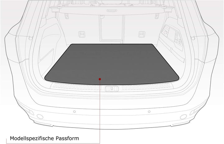 tuning-art BM3197 Kofferraummatte passend für BMW 2er U06 Active Tourer 2022- Gummi Rückseite, Naht: