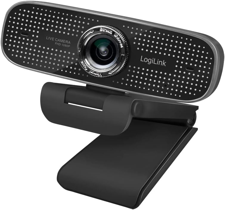 LogiLink UA0378 - Konferenz HD-USB-Webcam, 100° Weitwinkelobjektiv, Dual-Mikrofon mit Rauschunterdrü