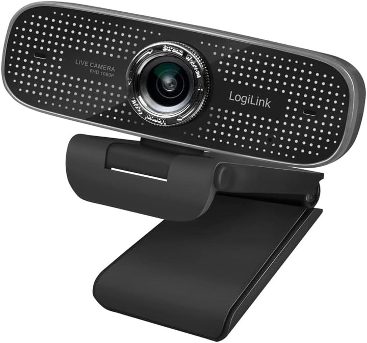 LogiLink UA0378 - Konferenz HD-USB-Webcam, 100° Weitwinkelobjektiv, Dual-Mikrofon mit Rauschunterdrü