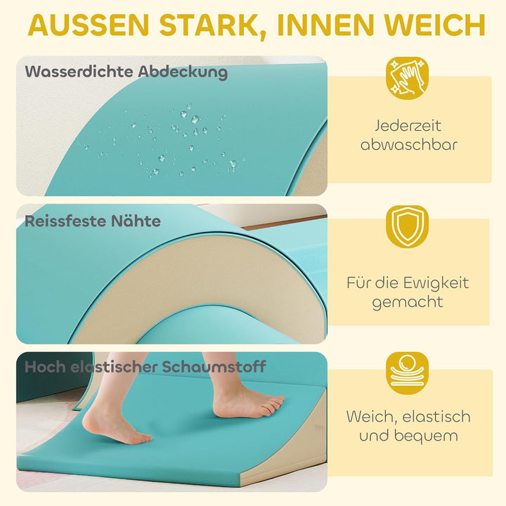 AIYAPLAY Schaumstoff Bausteine Kinder 5 TLG. Klettern Softbausteine Riesenbausteine Grossbausteine B