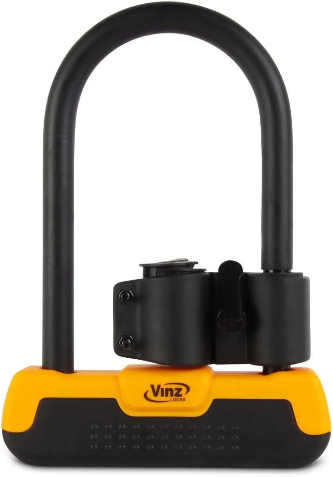 VINZ Maipo Fahrradschloss ø16mm | Bügelschloss mit 1,5m Schlaufenkabel für Fahrrad Mountainbike E-Bi