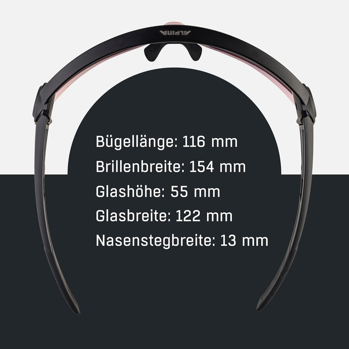 ALPINA 5W1NG - Verspiegelte und Bruchsichere Sport- & Fahrradbrille Mit 100% UV-Schutz Für Erwachsen