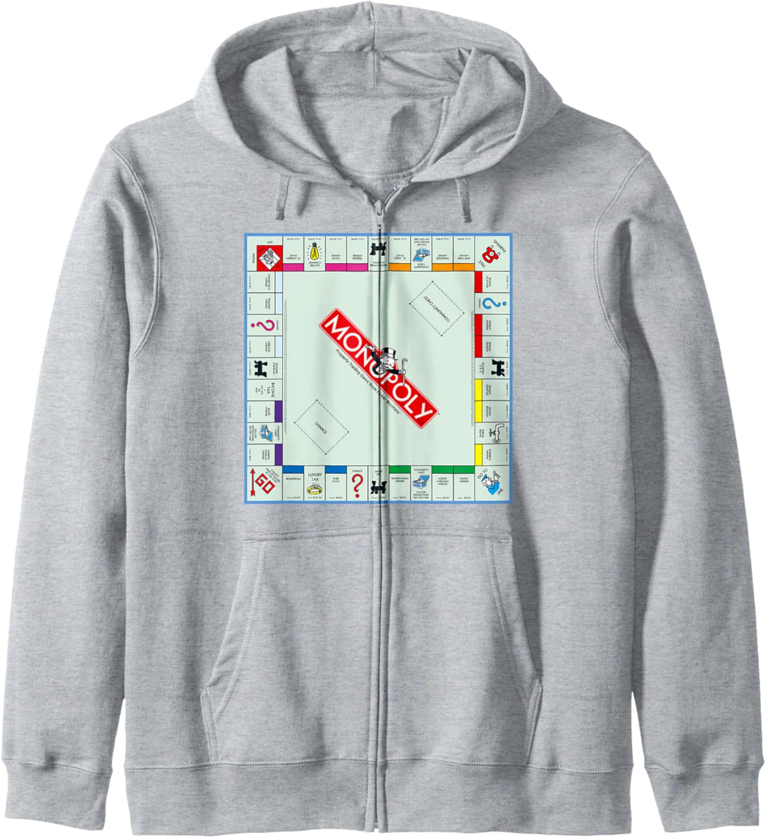 Monopoly Vintage Classic Board Game Color Logo Kapuzenjacke