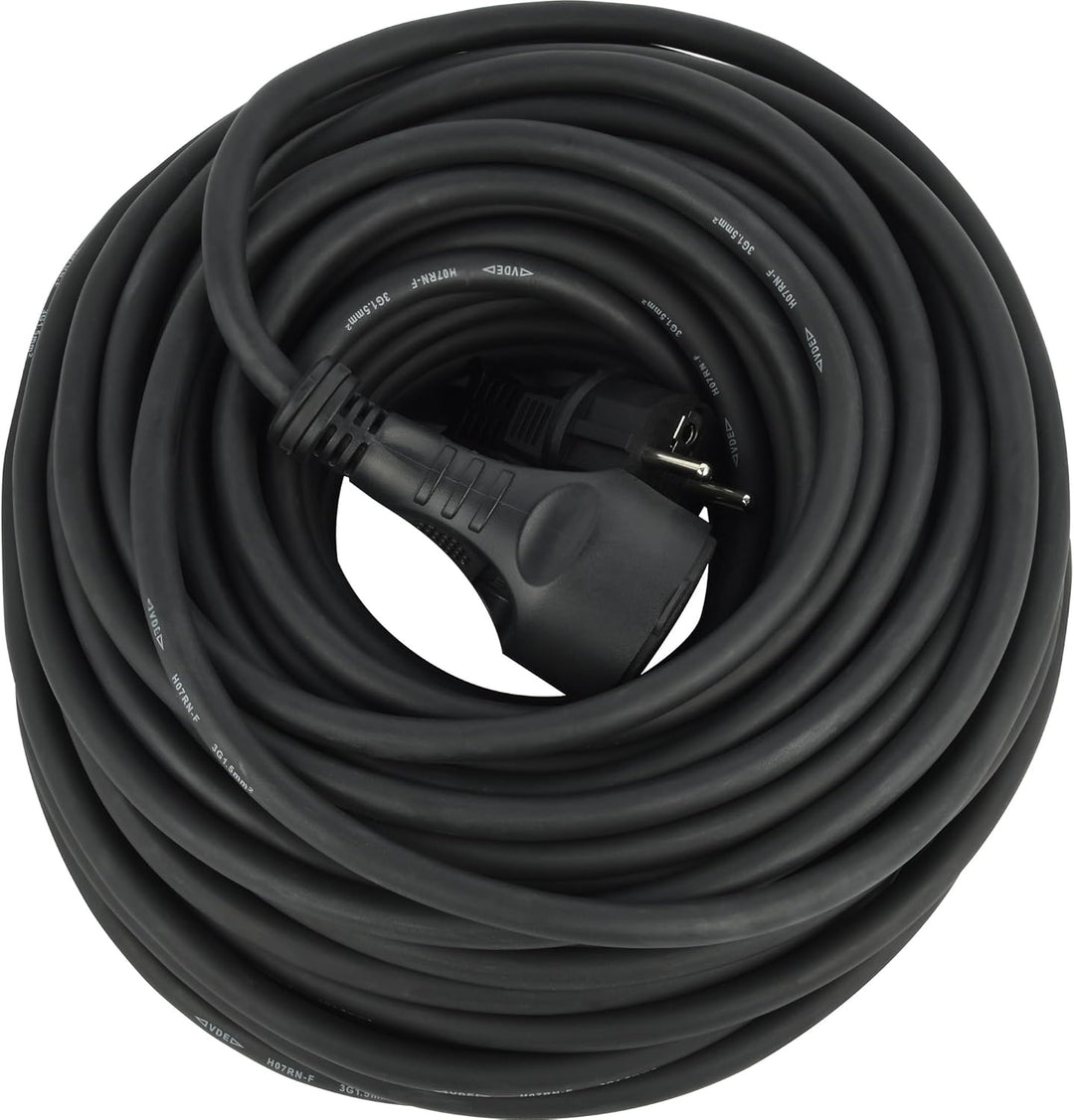 Electraline 20858018D Verlängerungskabel, IP44, wasserdicht, 25 m, Querschnitt 3G1,5 mm², Schwarz, 2