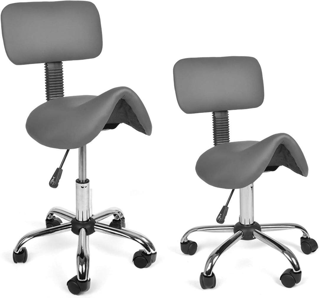 Mingone Sattelhocker Ergonomisch 2 Stück Arbeitshocker Höhenverstellbar 360° Drehbar Sattelstuhl Bür