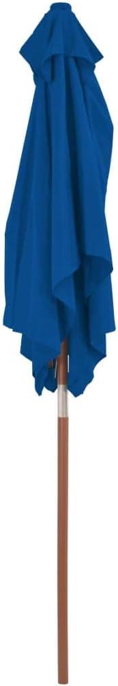 vidaXL Sonnenschirm mit Holzmast 6 Rippen Lüftungsöffnung Gartenschirm Ampelschirm Marktschirm Stran