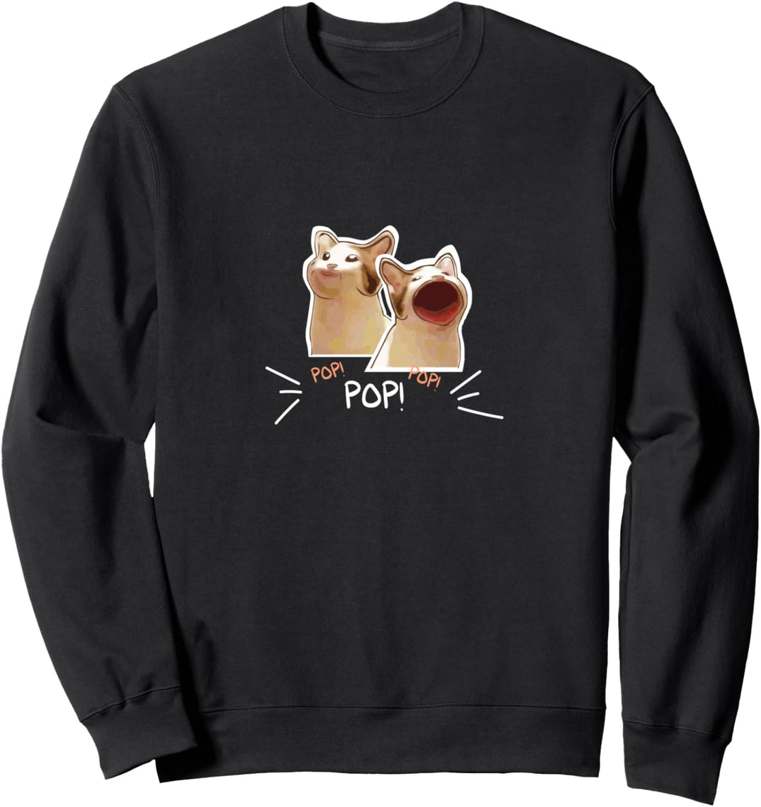Lustige Pop Cat Meme Sweatshirt