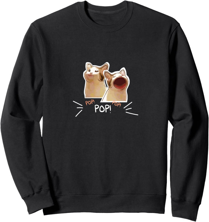 Lustige Pop Cat Meme Sweatshirt