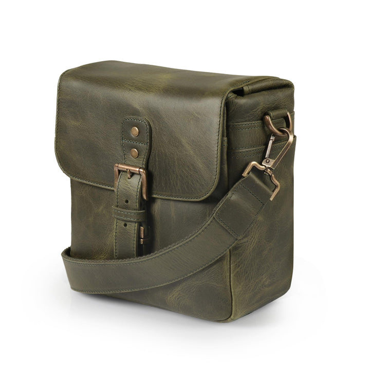 MegaGear MG1701 Torres Mini Kameratasche - Kuriertasche aus echtem Leder für Spiegellose, Sofortbild