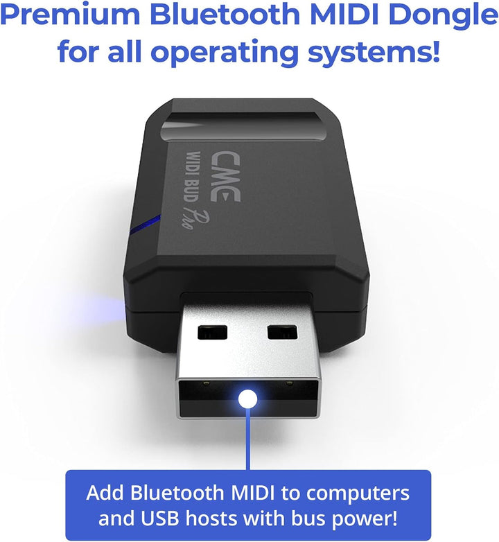CME WIDI Bud Pro - Bluetooth-MIDI-Schnittstelle für iOS, MacOS, Windows, Android, ChromeOS, Linux, P