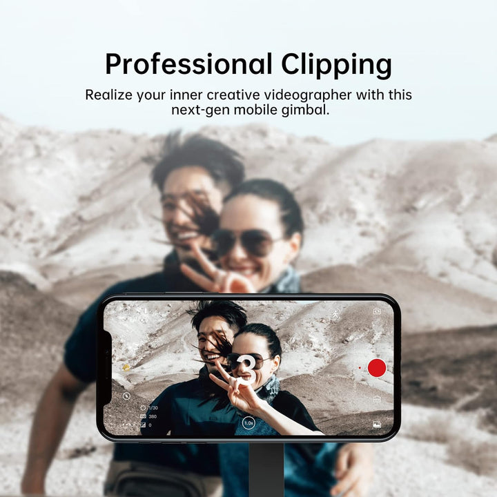 PowerVision S1, Gimbal Smartphone,3-Achsen-Telefonstabilisator mit eingebautes Stativ, kabelloser Po