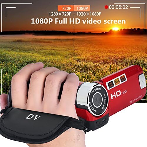 Topiky HD Digital Video Camera Camcorder,Tragbarer Vlogging Kamera Recorder 1080P 16MP 2,7 Zoll 270