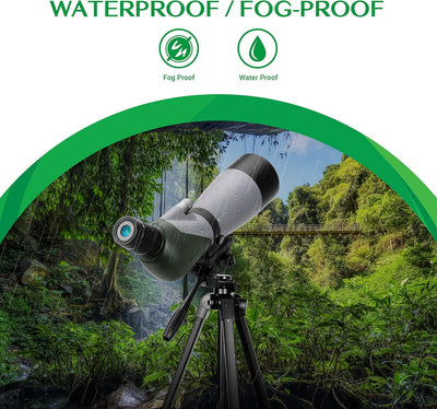 Aomekie 20-60x70MM Spektiv Sportschützen Jagd mit Verstellbarem Stativ Spotter Scope Wasserdicht Tel
