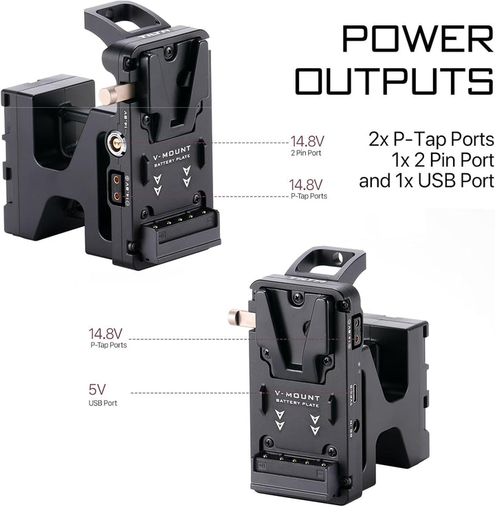 Tilta Batterieplatte kompatibel mit Sony FX6 V-Mount Adapter ES-T20-BTP-V Battery Plate, Battery Pla
