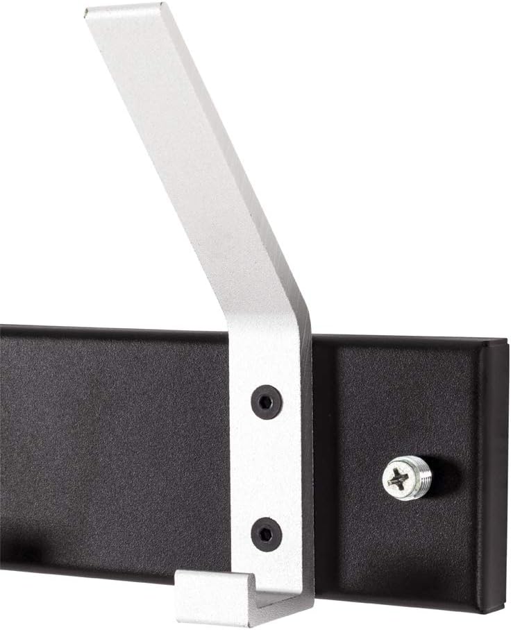 HAKU Möbel Garderobenleiste, Aluminium, schwarz-alu, B 70 x T 8 x H 14 cm 70 x 8 x 14 cm, 70 x 8 x 1