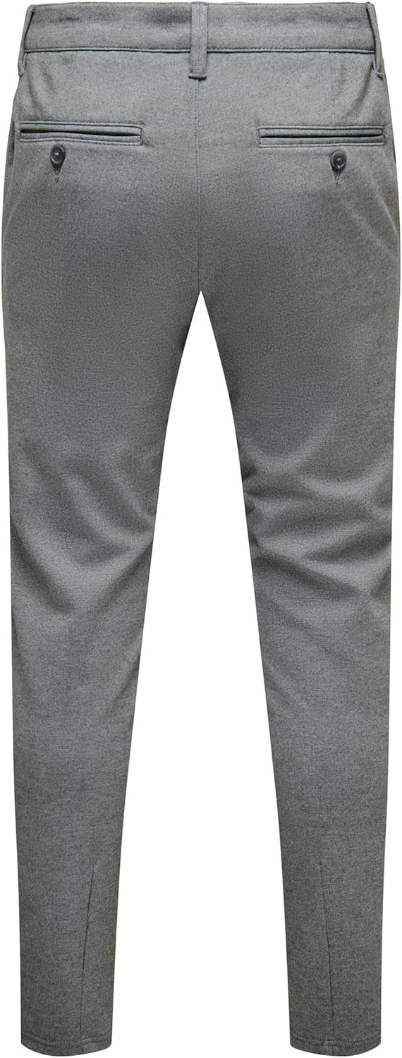 ONLY & SONS Male Chino Hose ONSMARK Slim Fit Chino Hose 28W / 30L Medium Grey Melange, 28W / 30L Med