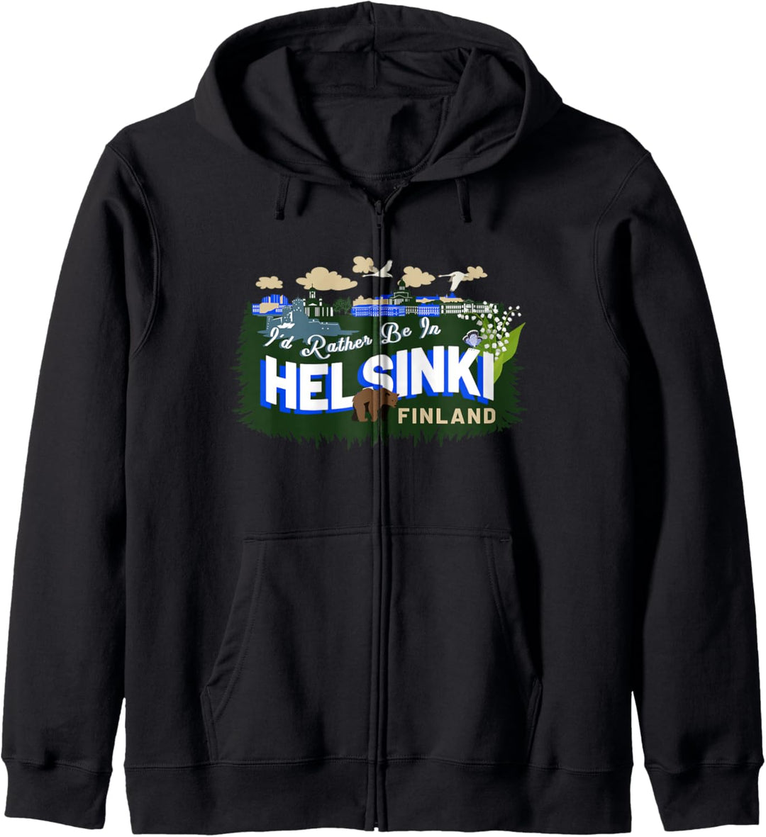 Ich wäre lieber in Helsinki, Finnland - Finnisches Souvenir Kapuzenjacke